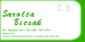 sarolta bicsak business card