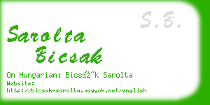 sarolta bicsak business card